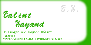 balint wayand business card